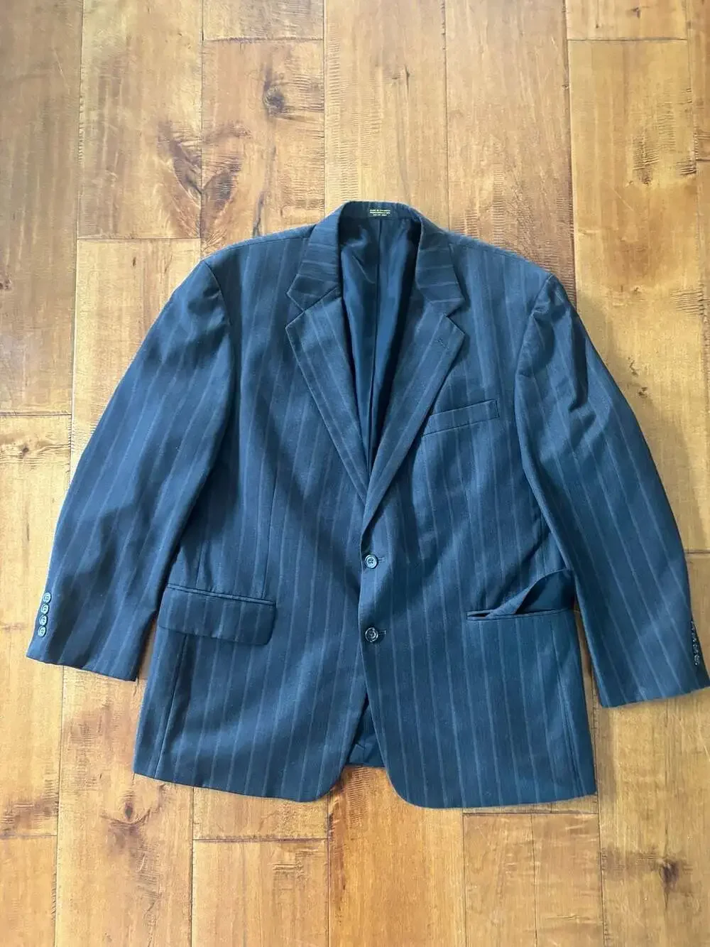 Oscar de la Renta Menswear Pinstripe Cashmere Blend Blazer Jacket